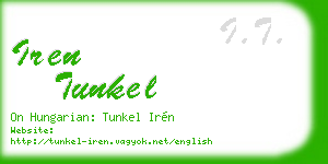 iren tunkel business card